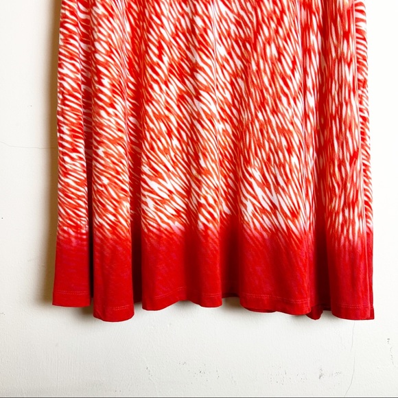 Athleta Animal Print Sleeveless Knit Dress, Size Large - Orange/White - Picture 6 of 12